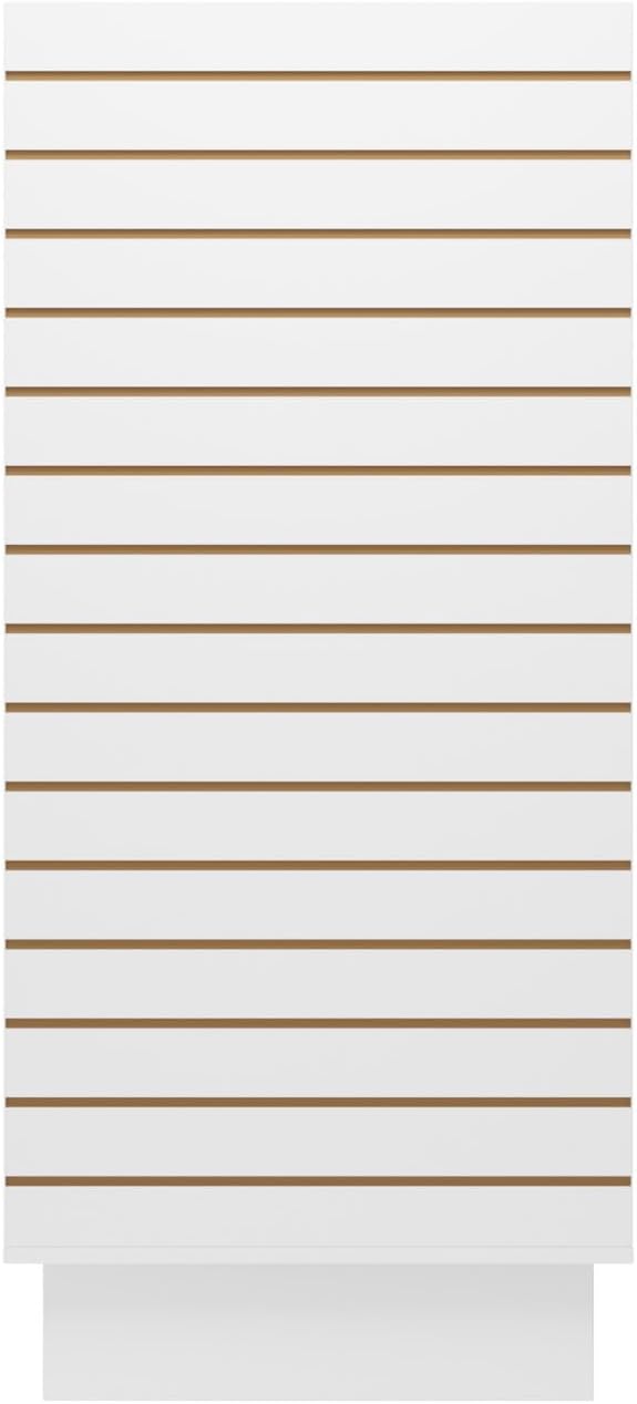 49.5”W x 24”D x 54”H - Retail Slat Wall Gondola Display with 3” Slatwall Units，White Versatile H-Unit Slatwall Display Stand