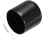 uxcell 10pcs Rubber End Caps 31mm(1.2") ID Vinyl Round End Cap Cover Screw Thread Protectors Black