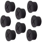 Cable Cord Grommet 3/4 Inch Flexible Wire Rubber Grommets for Desk and Other Furnitures Wire Hole Cover Cable Management Wire Organizer Cable Pass Through (8 Pack), Black Color