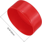 uxcell 4pcs Rubber End Caps 5 1/8"(130mm) ID Vinyl Round End Cap Cover Screw Thread Protectors Red, 50mm Height