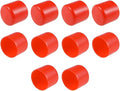 uxcell 10pcs Rubber End Caps 32mm(1 1/4-inch) ID Round End Cap Cover Screw Thread Protectors Red
