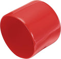 uxcell 4pcs Rubber End Caps 49mm ID Vinyl Round End Cap Cover Screw Thread Protectors Red, 40mm Height