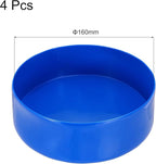 uxcell 4pcs Rubber End Caps 160mm(6.3 Inch) ID Vinyl Round End Cap Cover Screw Thread Protectors Blue, 50mm Height