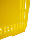12Pcs 18L Shopping Baskets with Handles, Portable Plastic Retail Grocery Baskets Large Capacity for Stores, Supermarket, Retail, Groceries Shopping (Yellow)