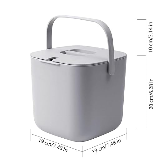 Tea Waste Bucket Dregs Trash Can Portable Sorting with Lid Handle 6.5L for Loose