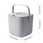Tea Waste Bucket Dregs Trash Can Portable Sorting with Lid Handle 6.5L for Loose