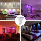 GU10 16-Color RGB Track Lighting Heads (12-Pack GU10) – IR Remote Control Color-Changing Ambient Lights, Perfect for Living Room, Home Parties, Nightclubs and Bars