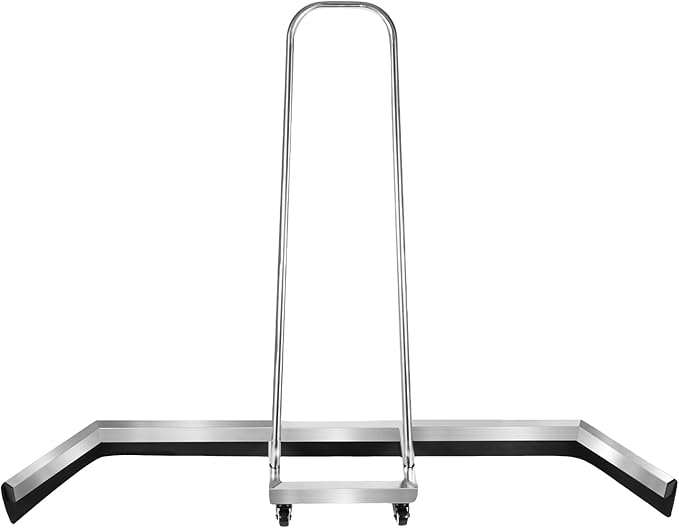 Tennis Court Squeegee 39.76 Inch Commercial Squeegee for Floor on Wheels Stainless Steel Squeegees Broom EVA Rubber Blade for Sport Court Garage Mall, Silver