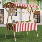 Foldable Vendor Cart with Wheels - Portable Outdoor Concession Stand for Farmers Market, Fairs & Street Vending - Mobile Display Counter & Commercial Kiosk Stall