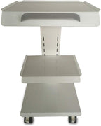 Medical Cart with Power Outlet, 3-Tier Mobile Clinic Trolley with Locking Wheels & Adjustable Tray, 132LBS Heavy Duty for Dental, Hospital & Salon Use