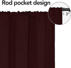 Easy-Going Rod Pocket Blackout Curtains for Bedroom, Room Darkening Window Curtains for Living Room, Thermal Insulated Noise Reduction Solid Window Drapes, 2 Panels(52x63 in, Wine)