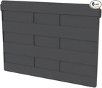 Akro-Mils 41270 Plastic Width Dividers for AkroBins Stackable Storage Bins Model 30270, Custom Storage Inserts for Tools, Crafts & Supplies, 6-Pack, Black