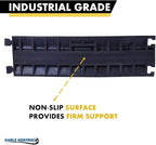 Kable Kontrol Atlas Cable Protector Wire Ramp - 2 Channel Bulk Wholesale Pallet - 60 Pcs - 39" Long Black & Yellow - 20,000 Lbs Load Capacity - Rubber Speed Bump Wire Protector Cord Cover - CP9972