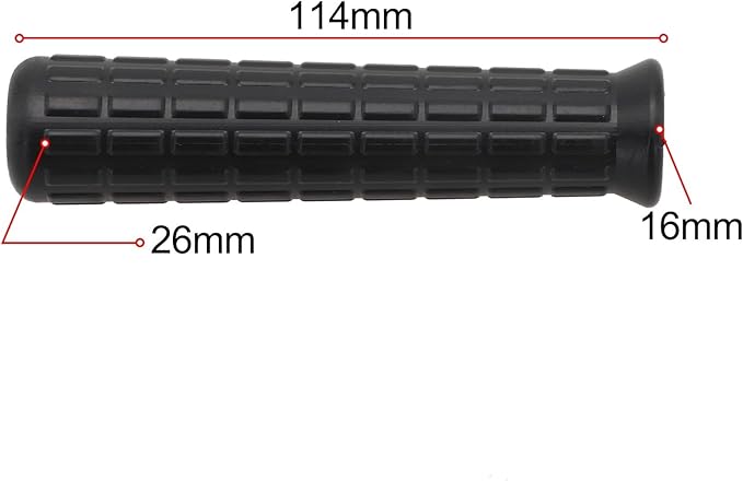 2Pcs Wheelbarrow Rubber Handles Replacement, Anti-slip Handle Grip Covers Weatherproof Handles Non-Slip Round Tubes for Garden Carts(114x16mm Black)