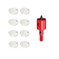 TuTuYa 8PCS Desk Grommet, Desk Grommet 1-1/2 Inch (38mm) Desk Cable Grommet Desk Cable Hole Covers with Hole Saw, Ideal Solution for Office and Home Table Cable (White,1-1/2 Inch)