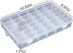 3pcs Clear Storage Small Parts Organizer Box Storage Bin With Dividers Multi Compartment for Beads Art DIY Tackle Box Organizer (36compartments)