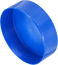 uxcell 4pcs Rubber End Caps 180mm(7 Inch) ID Vinyl Round End Cap Cover Screw Thread Protectors Blue, 50mm Height