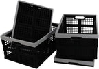 34-Liter Collapsible Storage Crates/Stackable Storage Container Basket, Set of 4