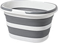 Large Collapsible Bucket 4.2 Gallon (16L) for House Cleaning, Camping, and More - Space Saving, Multiuse Water Bucket for Cleaning Mop - Lightweight and Portable (Grey-1)