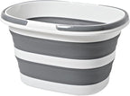 Large Collapsible Bucket 4.2 Gallon (16L) for House Cleaning, Camping, and More - Space Saving, Multiuse Water Bucket for Cleaning Mop - Lightweight and Portable (Grey-1)