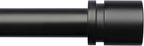 Curtain Rods for Windows 16 to 170 Inches Adjustable Length 1 Inch Diameter Window Curtain Rod with Aluminium Finials, Black