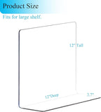 Shelf Dividers for Closet Organization: 12" Tall x 12" Deep Acrylic Shelf Dividers for Clothes Sweater Purse - Clear Closet Organizers and Storage Separators for Shelves, 8Pack