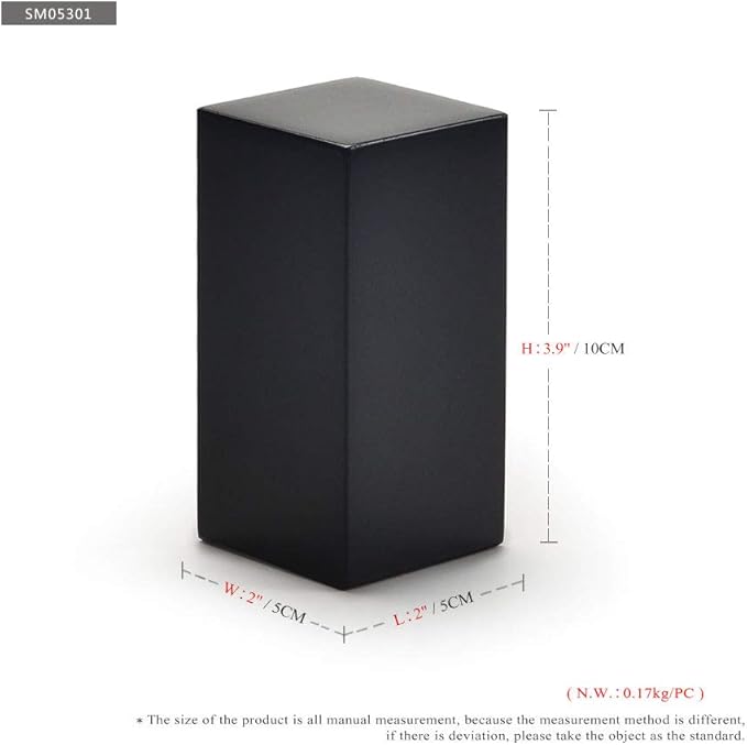 Oirlv Solid Wood Minimalism Style Jewelry Display Stand Showcase Jewelry Organizer Black Square Holder (SM05301)