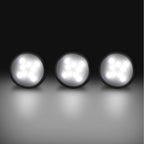 YGS-Tech LED Under Cabinet Lighting Kit, 1020 Lumens LED Puck Light, 5000K Daylight White, CRI90+, Touch Dimming, Black Trim All Accessories Included, for Kitchen, Closet Lights, Safe Light, 3-Pack
