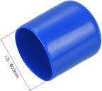 uxcell 10pcs Rubber End Caps 23mm ID Vinyl Round Tube Bolt Cap Cover Screw Thread Protectors Blue