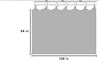 Room Divider Blackout Curtains Flexible Sliding Tracks Sets Ceiling Mounted Rod Window Curtain Privacy Separation for Bedroom Living Rooms,1 Panel Grey Drape and Black Track Set-W108xH84 in