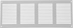 Repa Market 5-Pack Air Vent Cover 16x6 Inch (Outer Dimensions) White Galvanized Steel Louvered Grill Cover with Mesh Screen/Wall or Ceiling Vent/HVAC Register for Indoor and Outdoor Ventilation