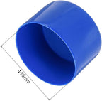 uxcell 10pcs Rubber End Caps 75mm(3 Inch) ID Vinyl Round End Cap Cover Screw Thread Protector Blue