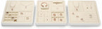 Oirlv Microfiber 4 Slots Jewelry Earring Display Tray Earring Display Organizer Tray(Beige)