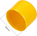 uxcell 5pcs Rubber End Caps 55mm(2.2 Inch) ID Vinyl PVC Round Tube Bolt Cap Cover Screw Thread Protectors Yellow