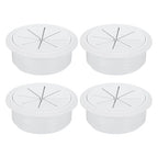 uxcell 4 Pcs Desk Grommet, 2.36 inch 60mm Desk Cable Hole Cover Wire Hole Insert for Home Office Table Cabinet Cord Organizer, White