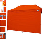 Eurmax USA Instant Canopy SunWall Camping Tent Tarp Shelter 10x20, Orange Sidewall Only