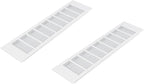 Vent Systems 15.75 x 3.94 (Outer Size) Air Supply Ventilation Grille - Pack of 2 - White Aluminum Rectangle Intake/Exhaust Door Vent Deflector - HVAC for Home Improvement Floor, Wall Duct Cover