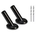 50 Pack 45 Degree Angle Protective Sleeves, Black Cable Railing Corner Protector Sleeve Beveled for 1/8" Wire Rope, T316 Marine Grade Cable Railing Kit with Two Drill Bit for Wood Posts HF039B