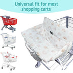 Shopping Cart Cover for Baby,2-in-1 High Chair Cover with Portable Cloth Bag,Cart Seat Pad for Babies Grocery Cushion Cover Restaurant,Suitable for All Supermarkets