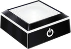 EUSTUMA LED Light Base Non-Slip Square Display Stand in A Variety of Colors,Suitable for Glass Crystal Spherical Artwork (Led Base for Glass Ball)