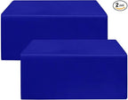 HolidayIdeas 2 Pack Fitted Table Clothes - 48 x 24 Inch - Royal Blue Rectangle Tablecloths for 4 Foot Tables, Polyester Fabric Tablecloth for Trade Show, Craft Show, Party, Birthday