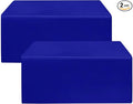 HolidayIdeas Royal Blue Fitted Tableclothes - 72 x 30 Inch - 2 Pack Rectangle Table Covers for 6 Foot Tables, Polyester Fabric Tablecloths for Parties, Holiday Dinner, Trade Show