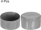uxcell 4pcs Rubber End Caps 90mm ID Vinyl Round End Cap Cover Screw Thread Protectors Light Gray, 50mm Height