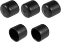 uxcell 5pcs Rubber End Caps 22mm ID Vinyl Round Tube Bolt Cap Cover Screw Thread Protectors Black