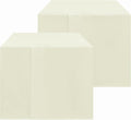 HolidayIdeas 2 Pack Square Fitted Table Covers - 34 x 34 Inch -Card Table Clothes Washable Tablecloth Protectors for Parties, Holiday Dinner, Trade Show, Vendor Stand, Butter Cream