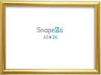 SnapeZo Gold Effect 36x48 Poster Frame, Front-Loading, Wall Mount, Aluminum 1.25" Profile, Professional Series