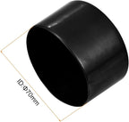 uxcell 5pcs Rubber End Caps 2 3/4"(70mm) ID Vinyl PVC Round Tube Bolt Cap Cover Screw Thread Protectors Black