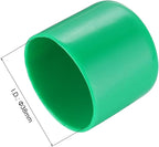 uxcell 10pcs Rubber End Caps 38mm(1 1/2") ID Vinyl Round End Cap Cover Screw Thread Protectors Dark Green