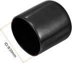 uxcell 5pcs Rubber End Caps 1 9/16"(39mm) ID Vinyl PVC Round Tube Bolt Cap Cover Screw Thread Protectors Black