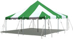 TentandTable 20' x 20' Premium Canopy Tent, Green/White, Outdoor Pole Tent, 40-80 Person Capacity for Parties, Weddings, Events, Commercial and Residential Use, Large Heavy Duty Vinyl Canopy Tents